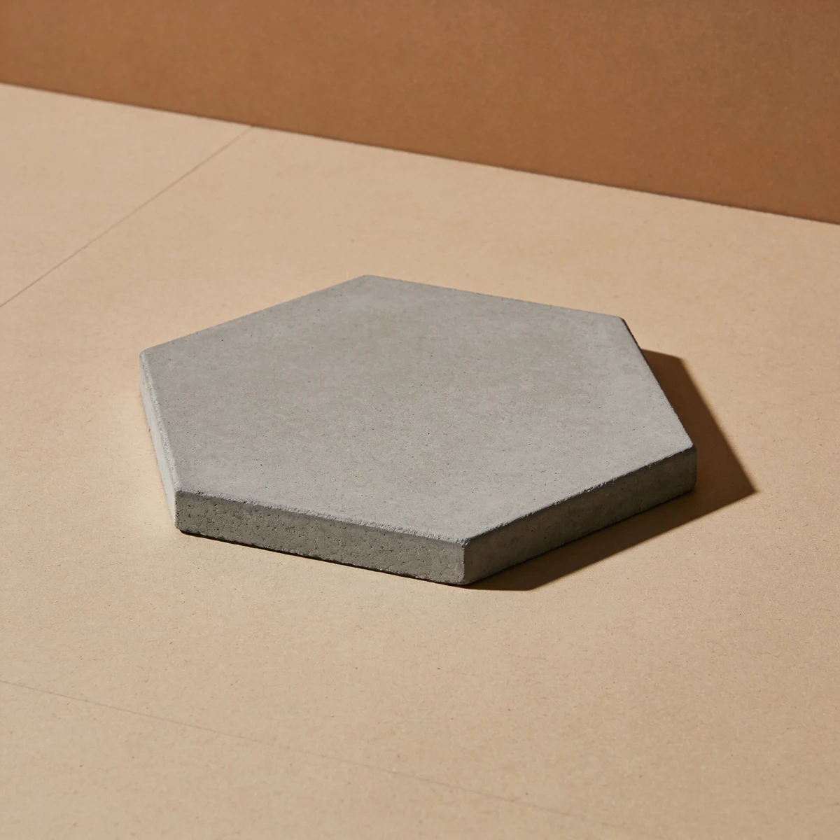 Hexagon paving unit — regular six-sided hexagonal paving slab with fine matte top